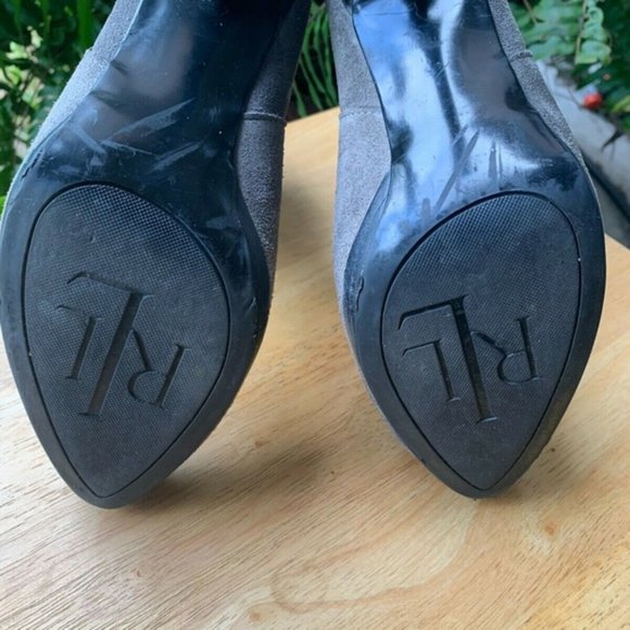 Ralph Lauren Women Grey Heel Boots Zip Up … - Picture 7 of 7